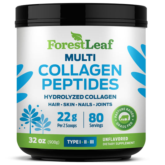 ForestLeaf Collagen Peptides Unflavored bottle for daily use.
