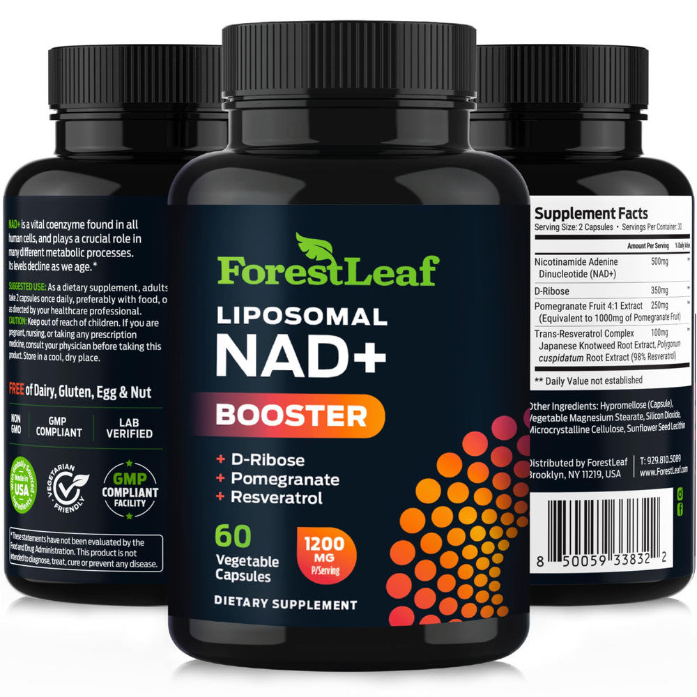ForestLeaf NAD+ Resveratrol daily-use scene during morning routine for focus