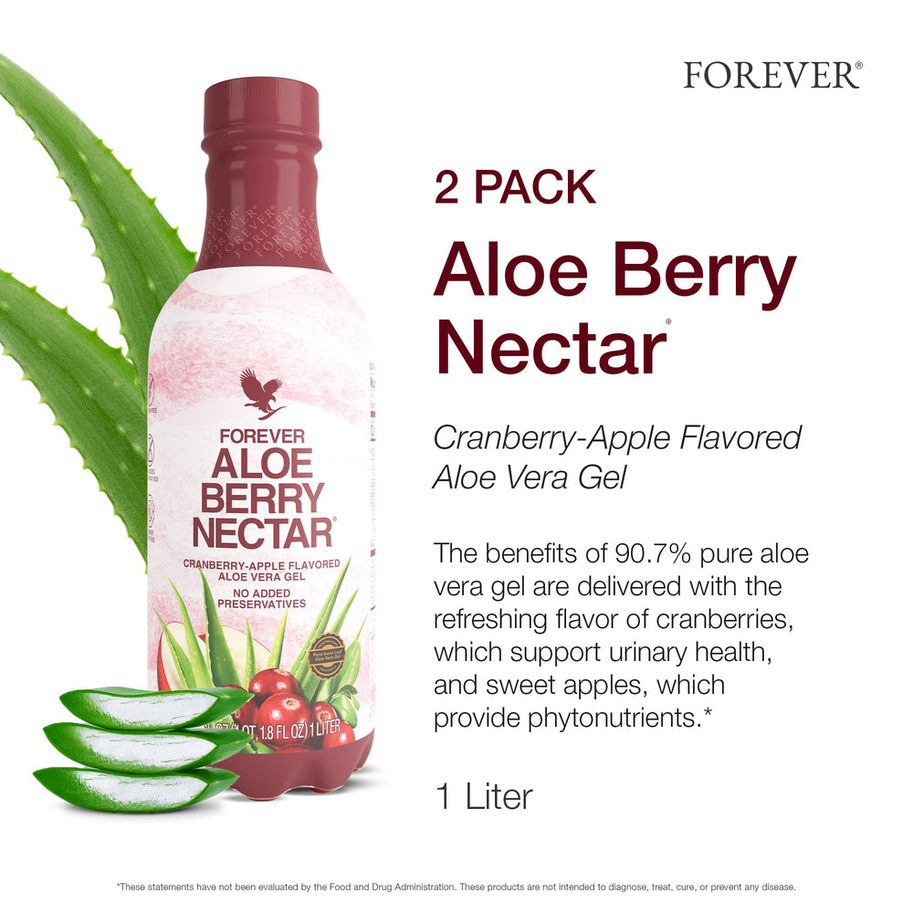 Forever Living Aloe Berry Nectar bottle close-up highlighting high 90.7% aloe content.