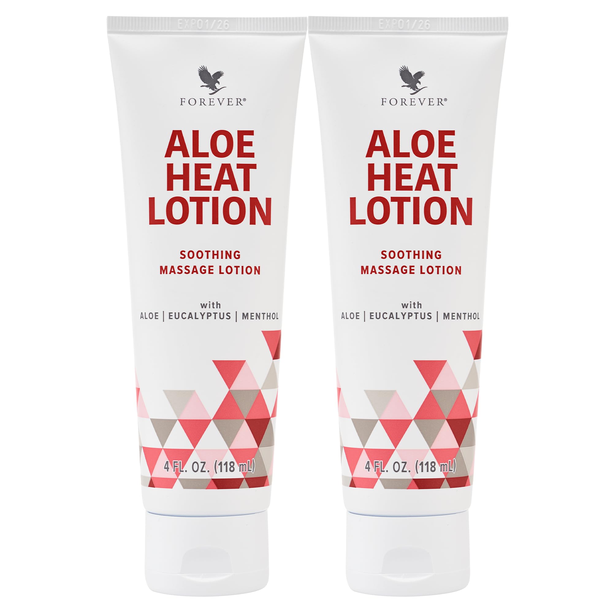 Forever Living Aloe Heat Lotion bottle close-up showing soothing hydration.