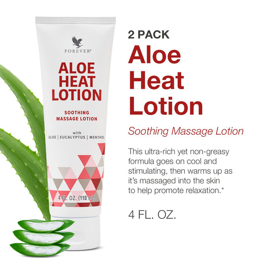 Forever Living Aloe Heat Lotion texture close-up emphasizing creamy moisturization.