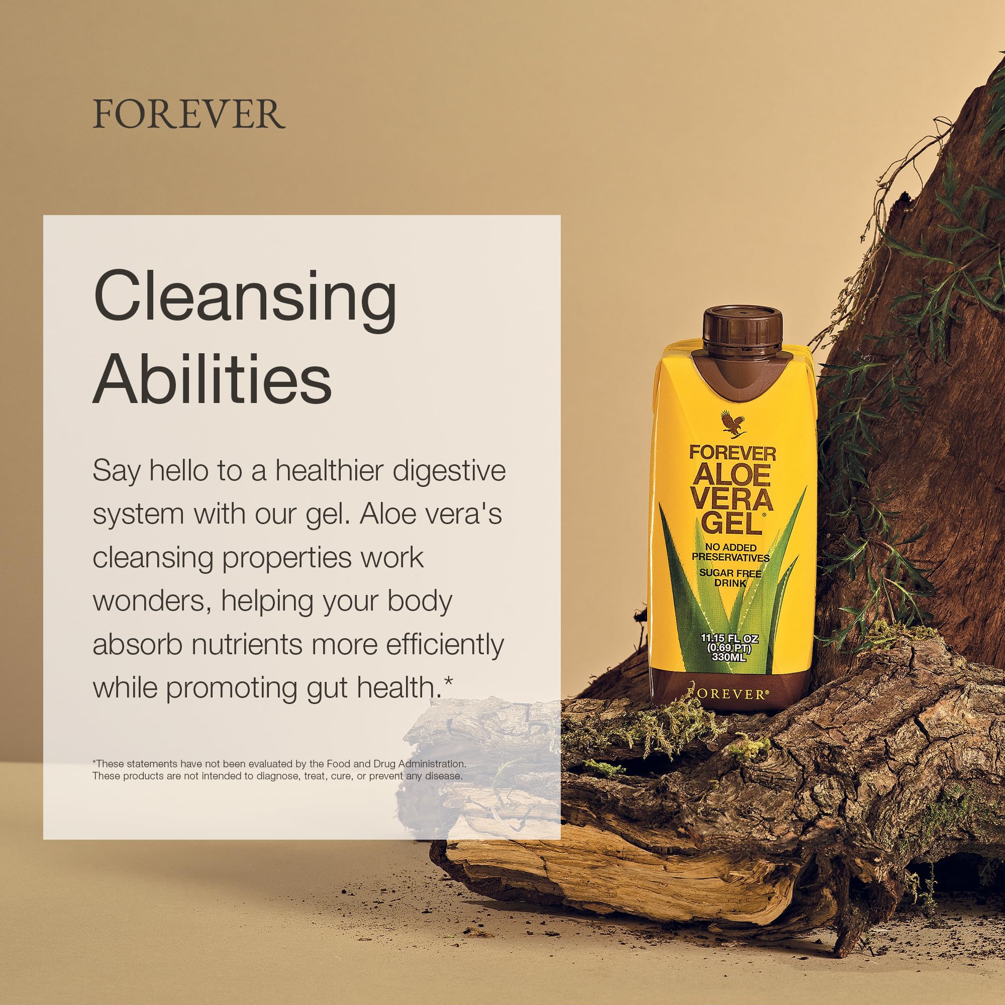 Forever Living Aloe Vera Gel glass serve demonstrates easy consumption and cooling refreshment.
