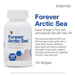 Softgels with citrus aroma, easy-to-swallow daily omega-3 supplementation.