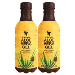Forever Living Aloe Vera Gel inner leaf jar pour for daily hydration and digestion support.