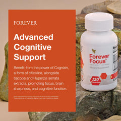 Forever Living Forever Focus bottle label shown for brand transparency.