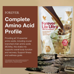 Forever Living Lite Ultra Chocolate milk pour shows quick post-workout refuel.