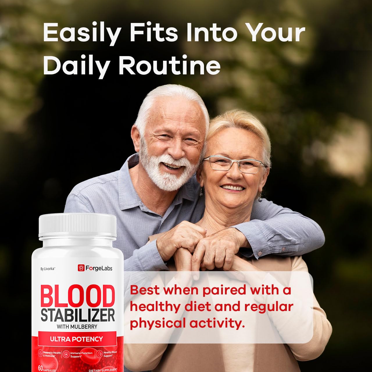 Forge Labs Blood Stabilizer dosage chart for easy daily dosing
