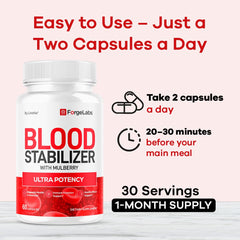 Forge Labs Blood Stabilizer label detail with ingredients and dosage