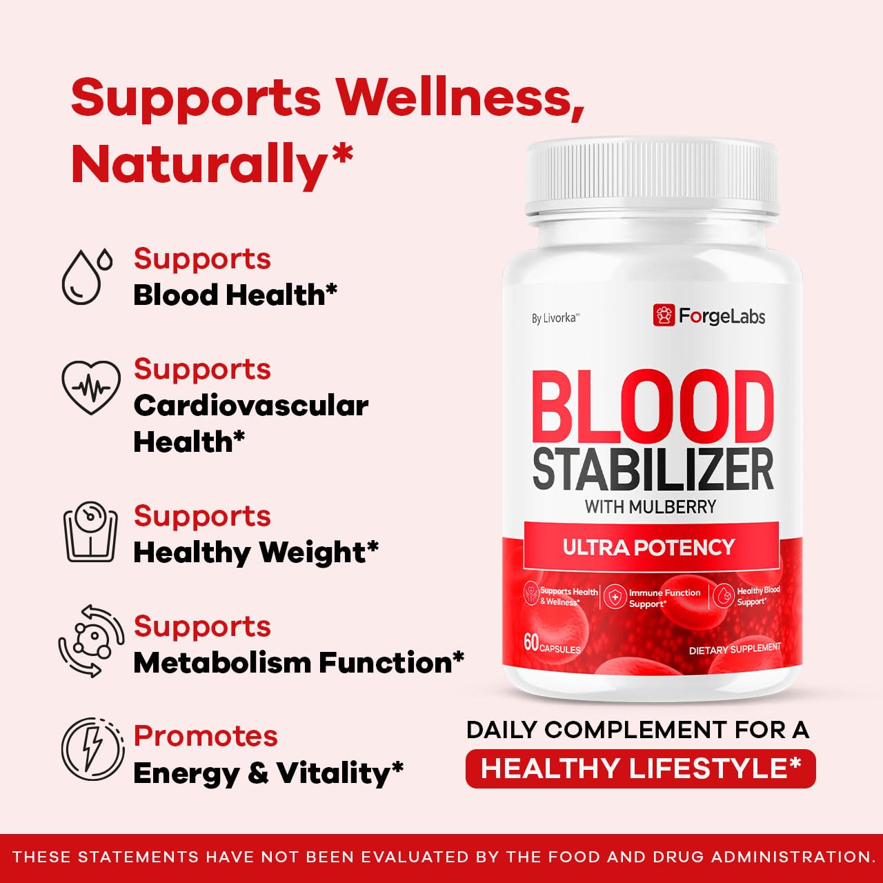Forge Labs Blood Stabilizer pack-front highlighting value