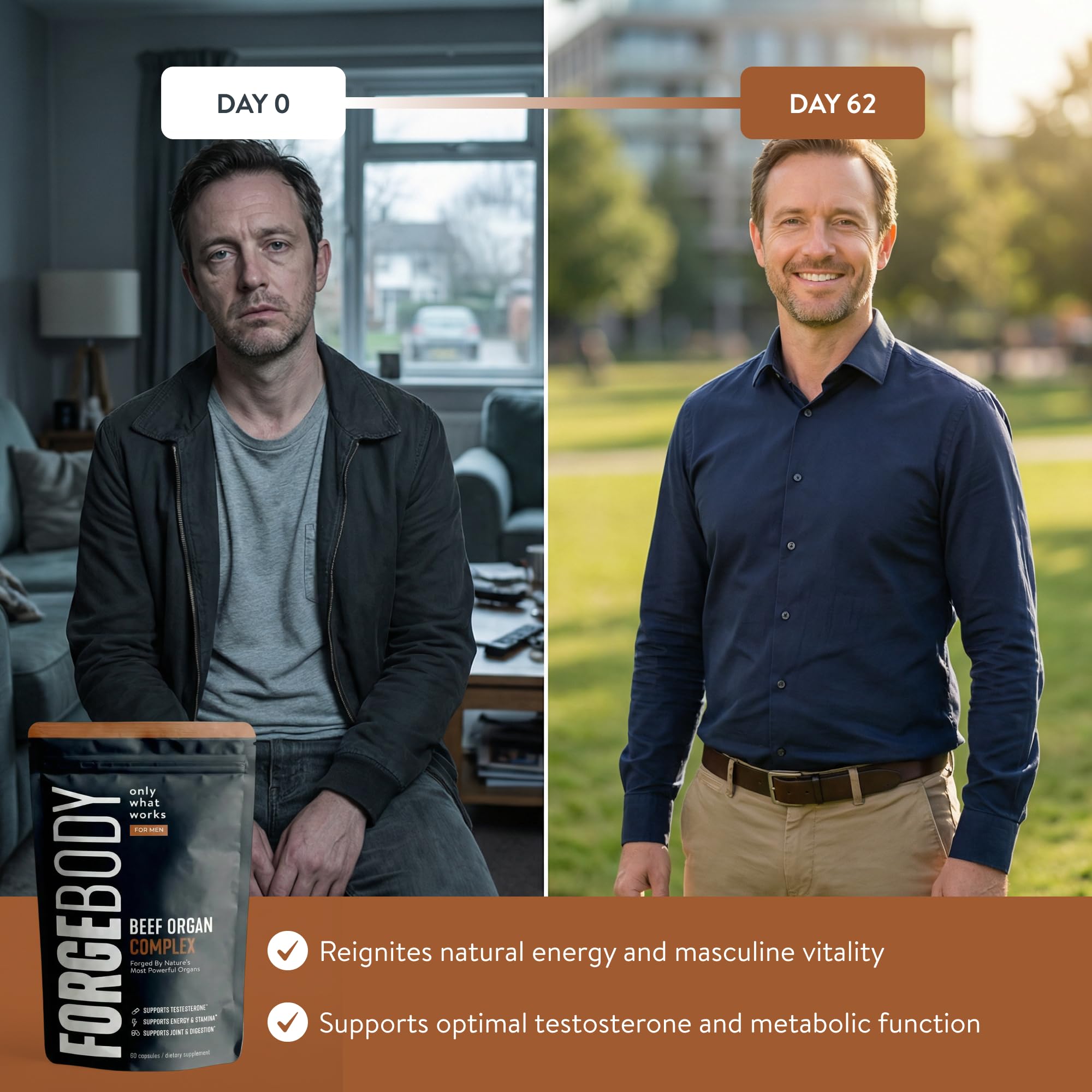 FORGEBODY testicles image presents a complete organ blend for whole-food nutrition.