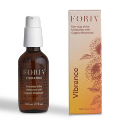 FORIA Everyday Vulva Moisturizer bottle with pump for easy external hydration.