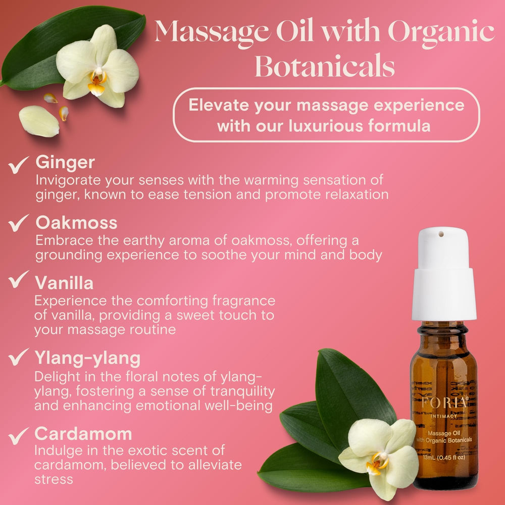 Foria Passion Play Kit ingredient list highlights organic vegan formula.