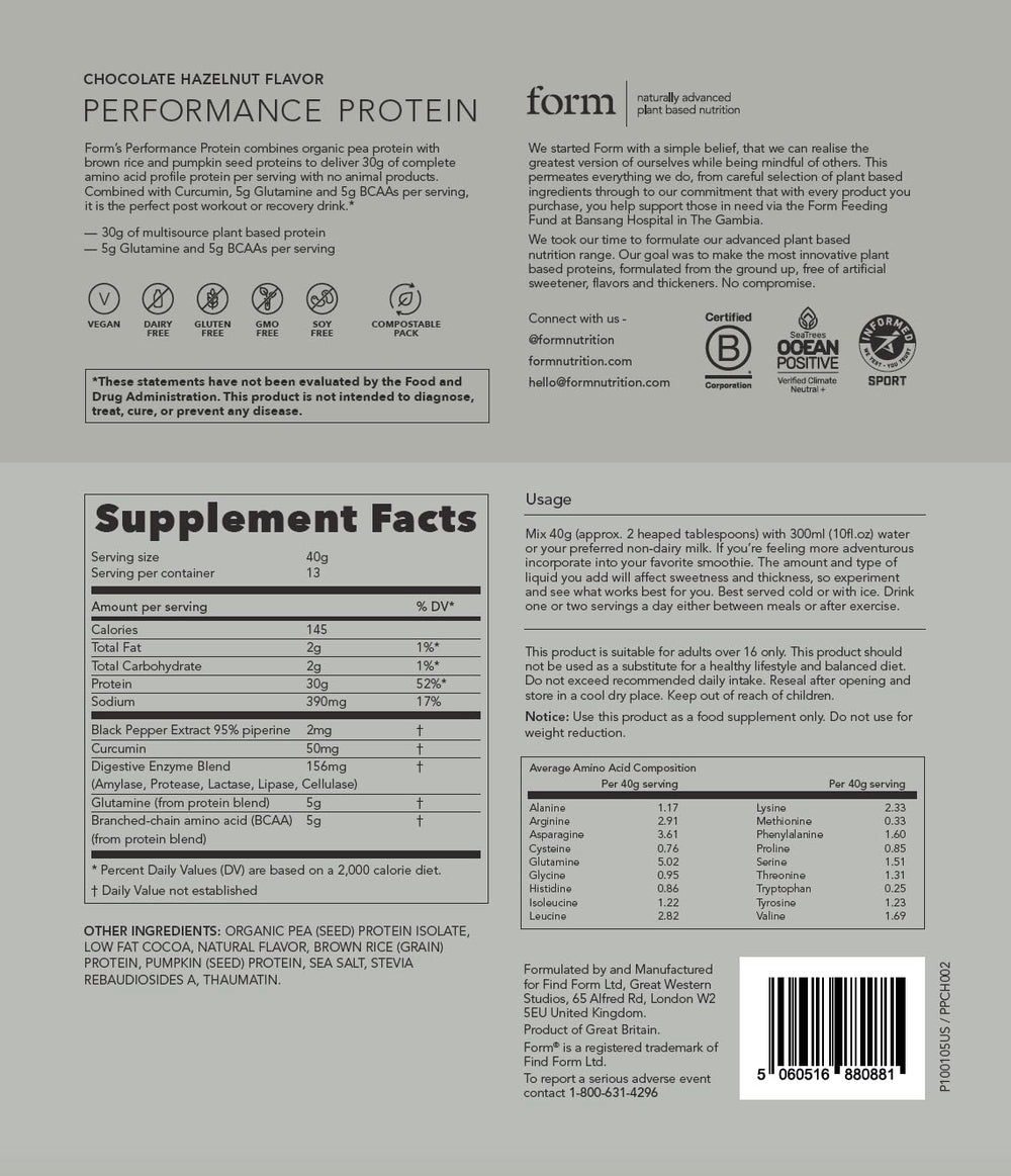 Form Performance Protein Informed Sport badge signals tested safety for athletes