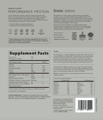 Form Performance Protein informed sport certificate conveys quality and safety assurance.