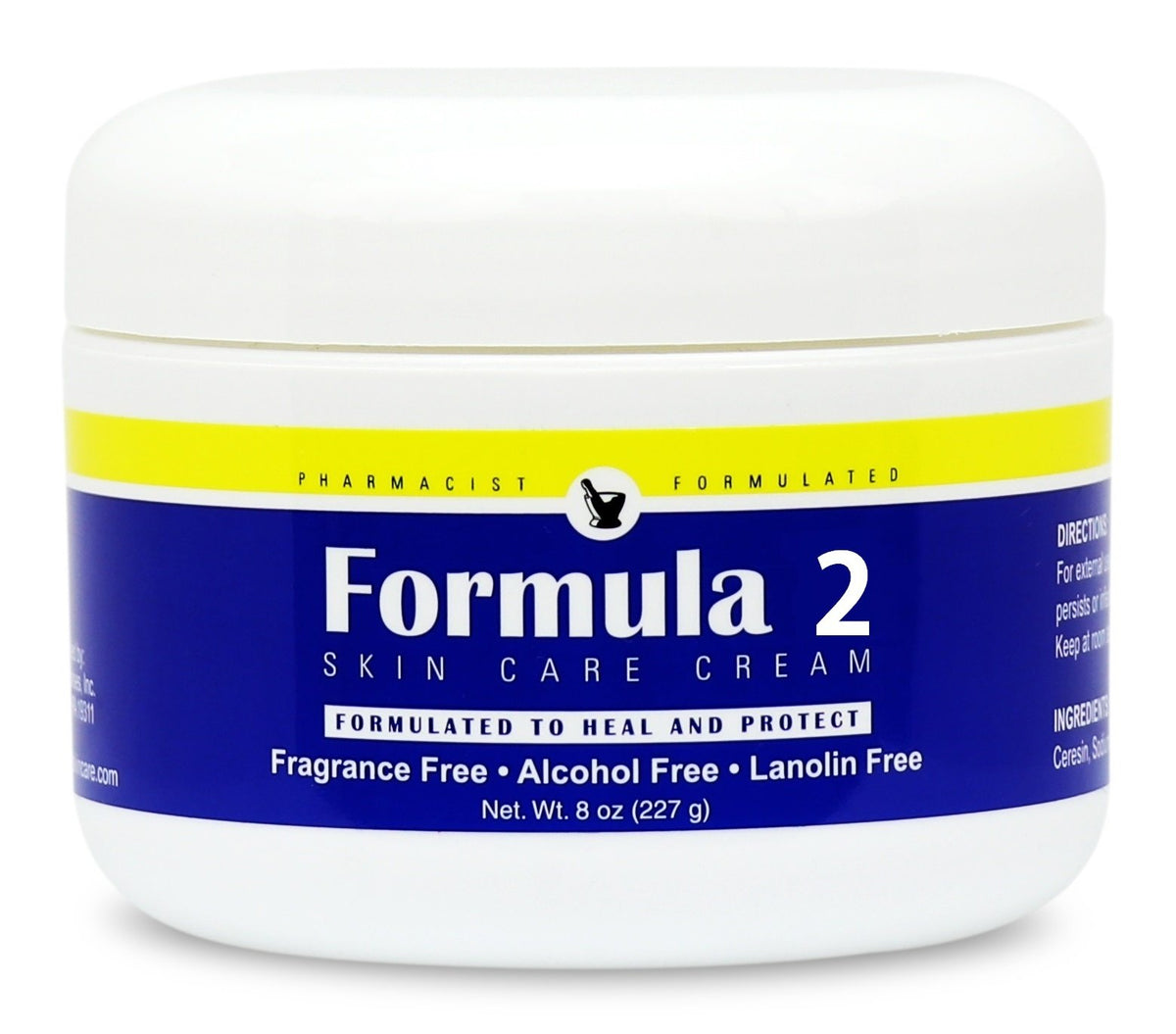 Formula 2 Skin Care Cream jar close-up showing rich hydration