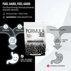 Closeup of Formula 369 bottle label showing clean formula
