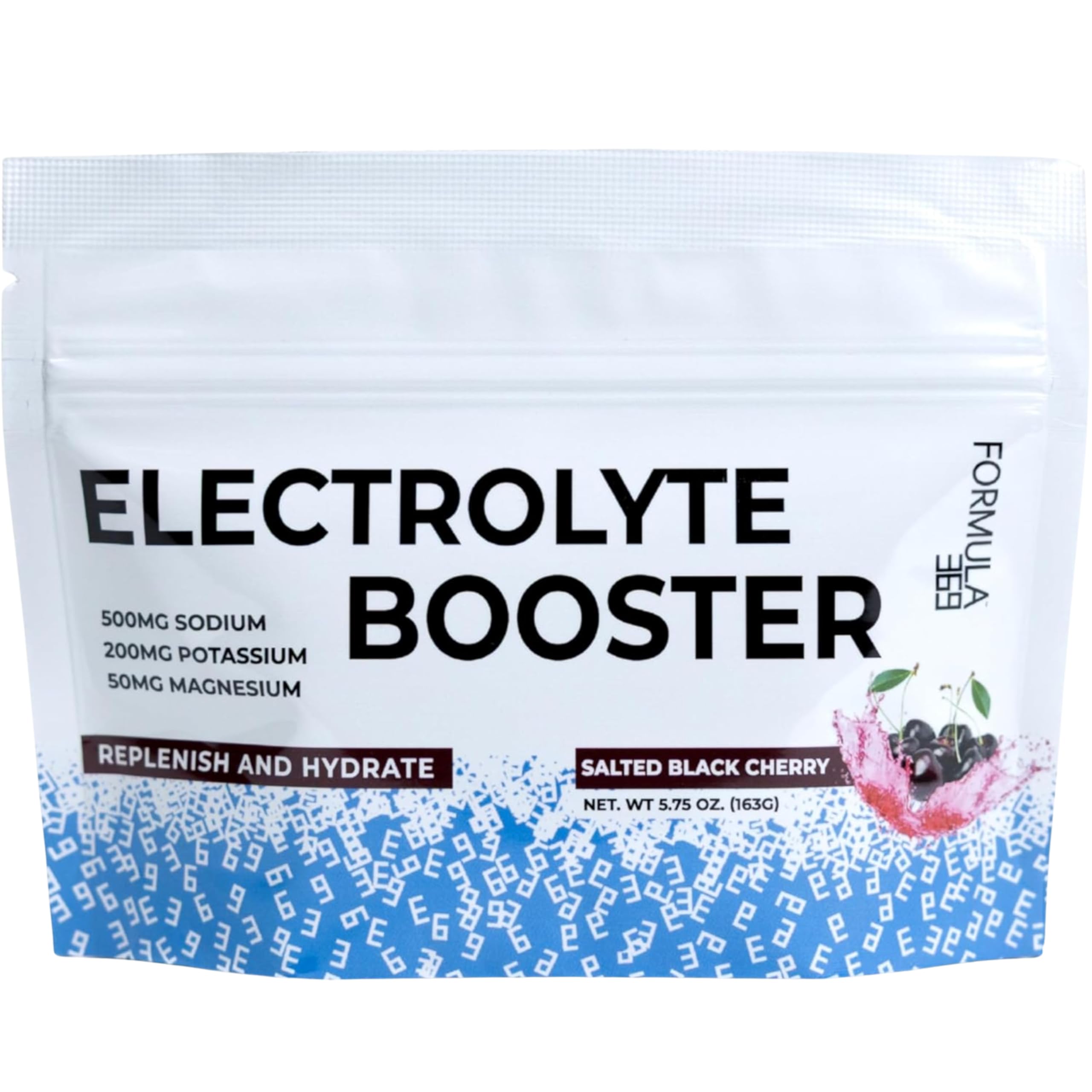 Formula 369 Electrolyte Booster bottle with black cherry flavor for daily hydration.