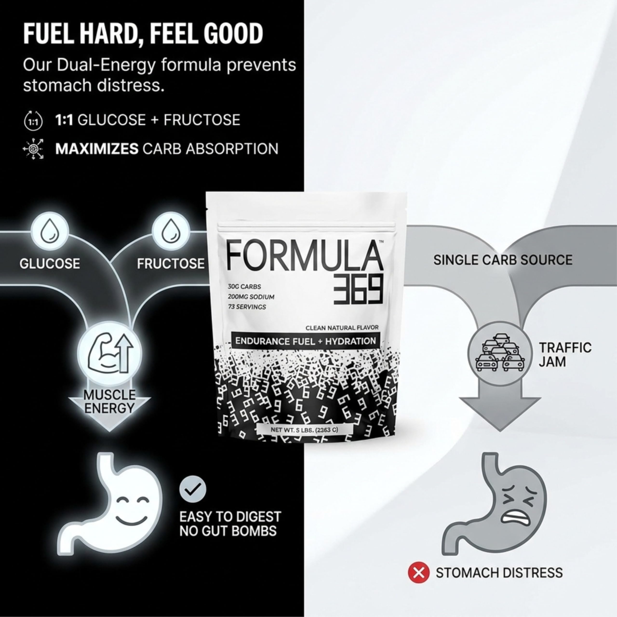 Formula 369 high-carb fuel scoop ready to mix for steady energy