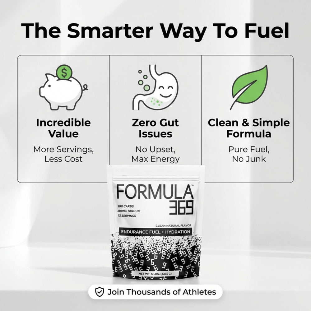 Formula 369 high-carb fuel servings cup shows 73 servings value