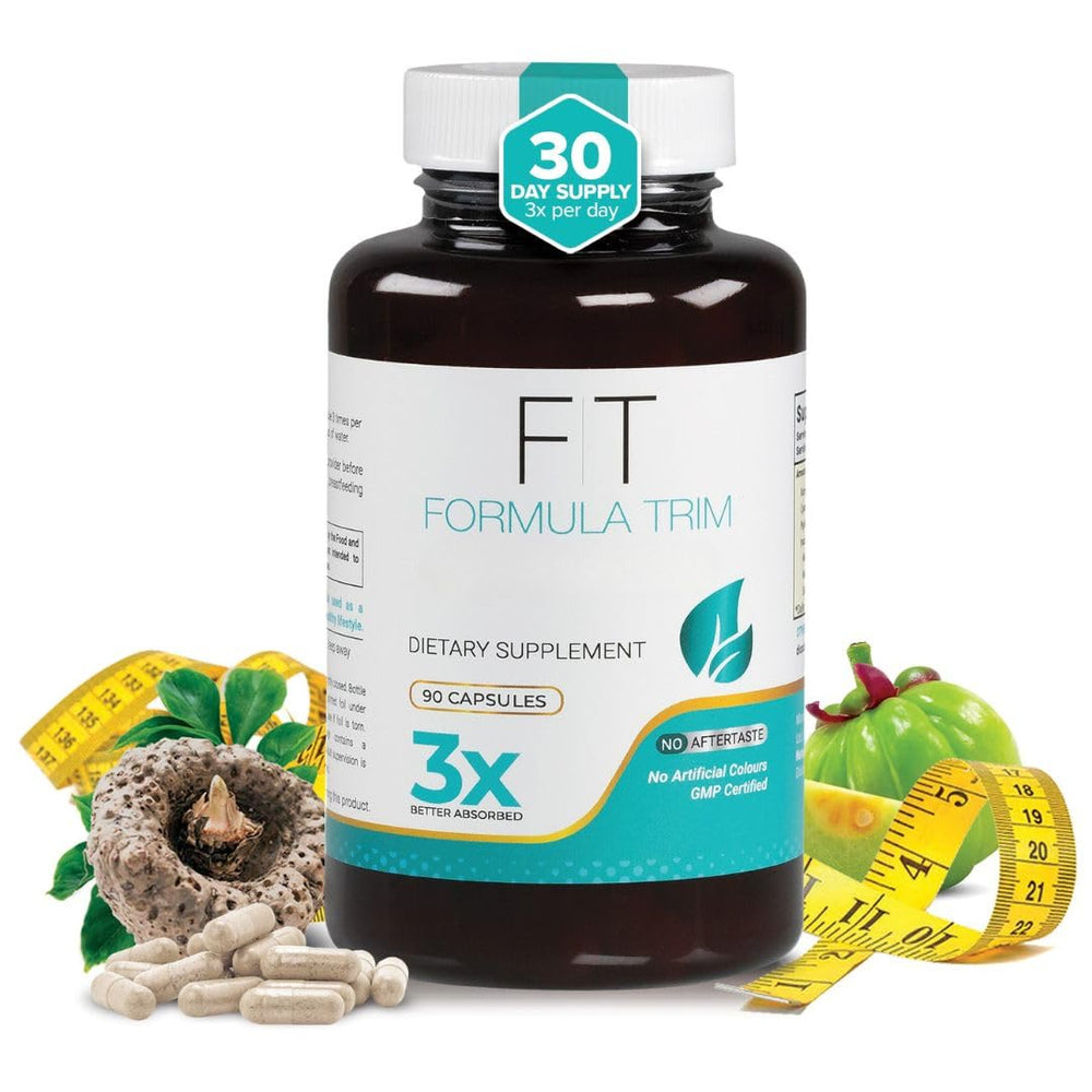 Formula Trim bottle front view highlighting the natural appetite support label.