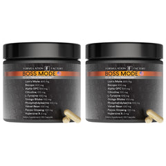 Formulation Factory BOSS Mode bottle with capsules for focused energy at work