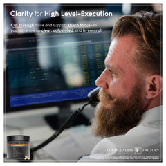 Formulation Factory Boss Mode on desk implies focus during work.