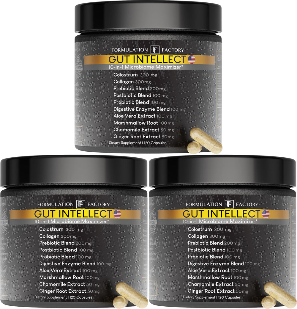 Formulation Factory Gut Intellect bottle front for daily gut wellness support