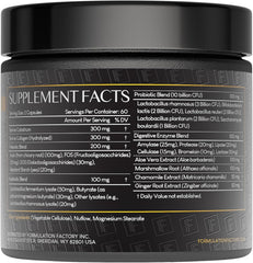 Formulation Factory Gut Intellect capsules on slate offer easy daily intake for digestion support.