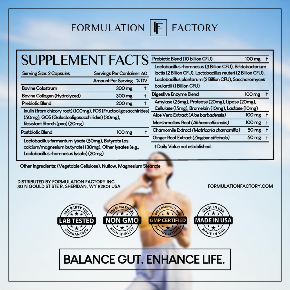 Formulation Factory Gut Intellect collagen component for joint and tissue resilience.