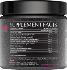 Formulation Factory Hormone Balance with maca root signals natural energy support.