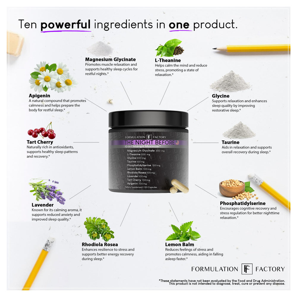 Magnesium glycinate spotlight emphasizes deep relaxation and physical recovery.
