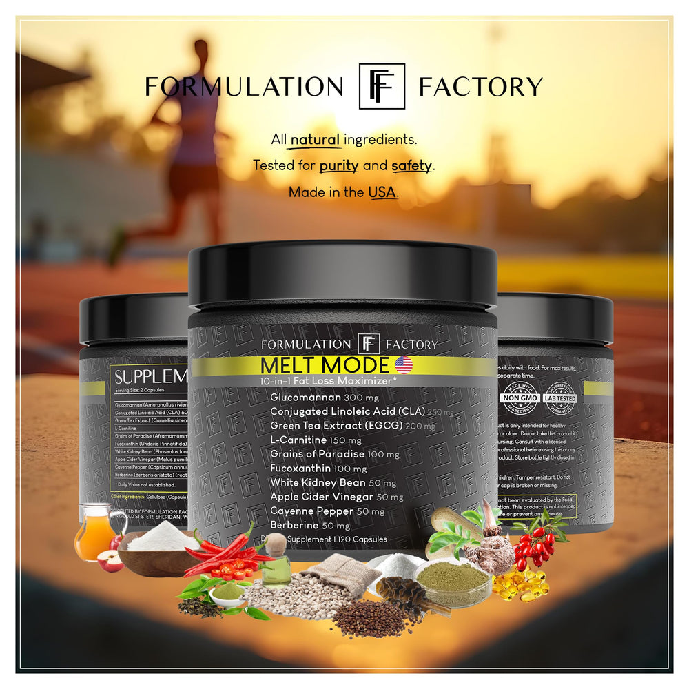 Formulation Factory Melt Mode pantry storage, convenient four-month supply on hand.