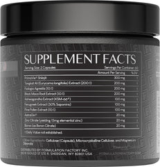Formulation Factory PrimaVie Shilajit capsules close-up for energy support