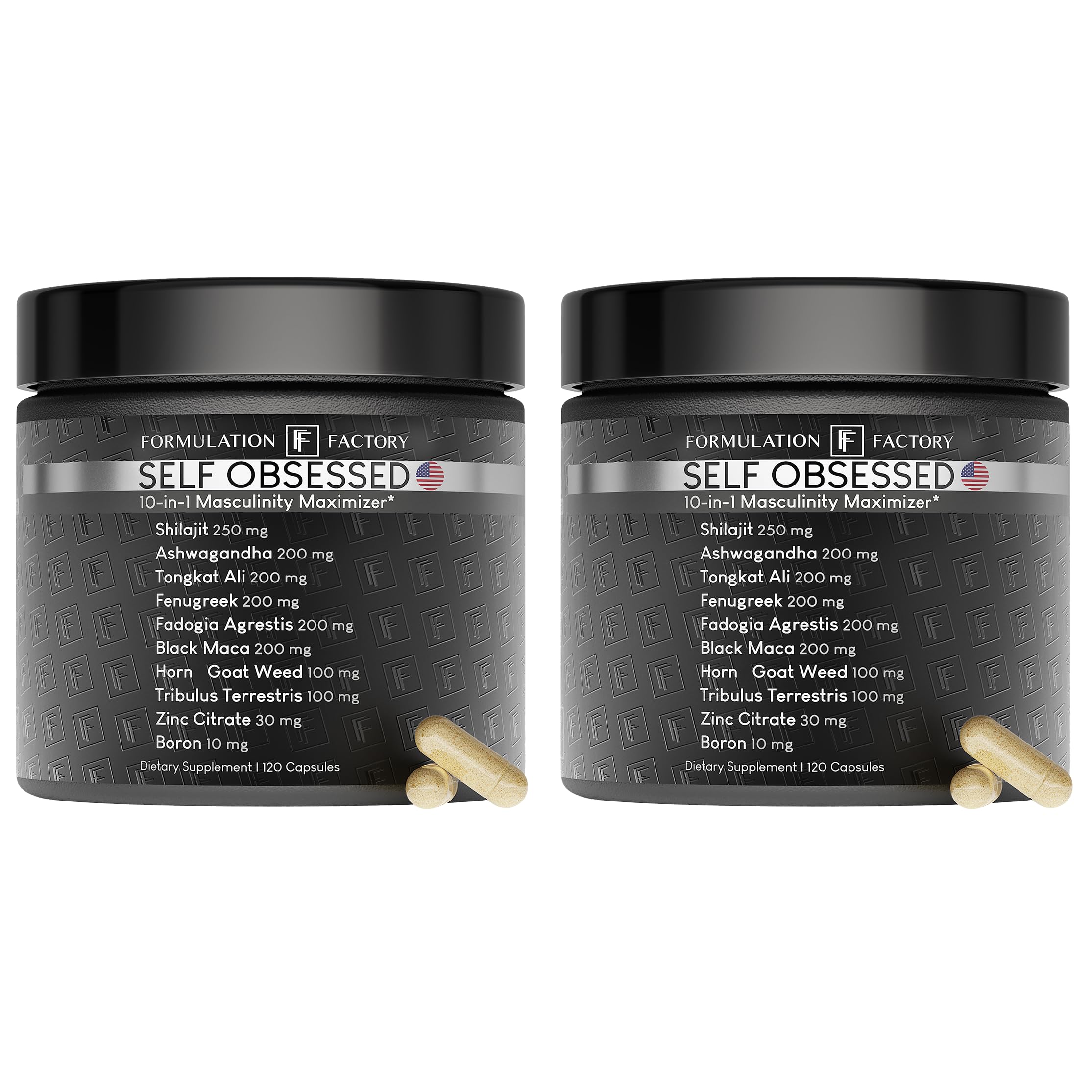 Formulation Factory Self Obsessed bottle front — premium vitality support for daily energy.