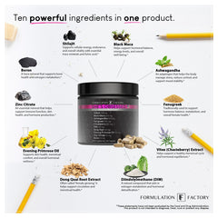 Label detail shows 10-in-1 formula for balance and vitality