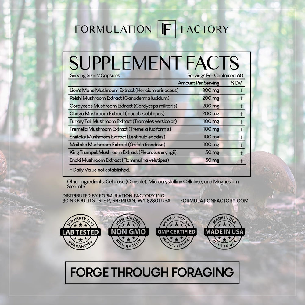 Formulation Factory Shroom Vroom packaging being opened.