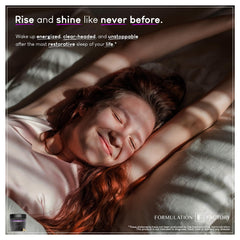 Tart cherry visual hints at natural, gentle sleep support ambiance.