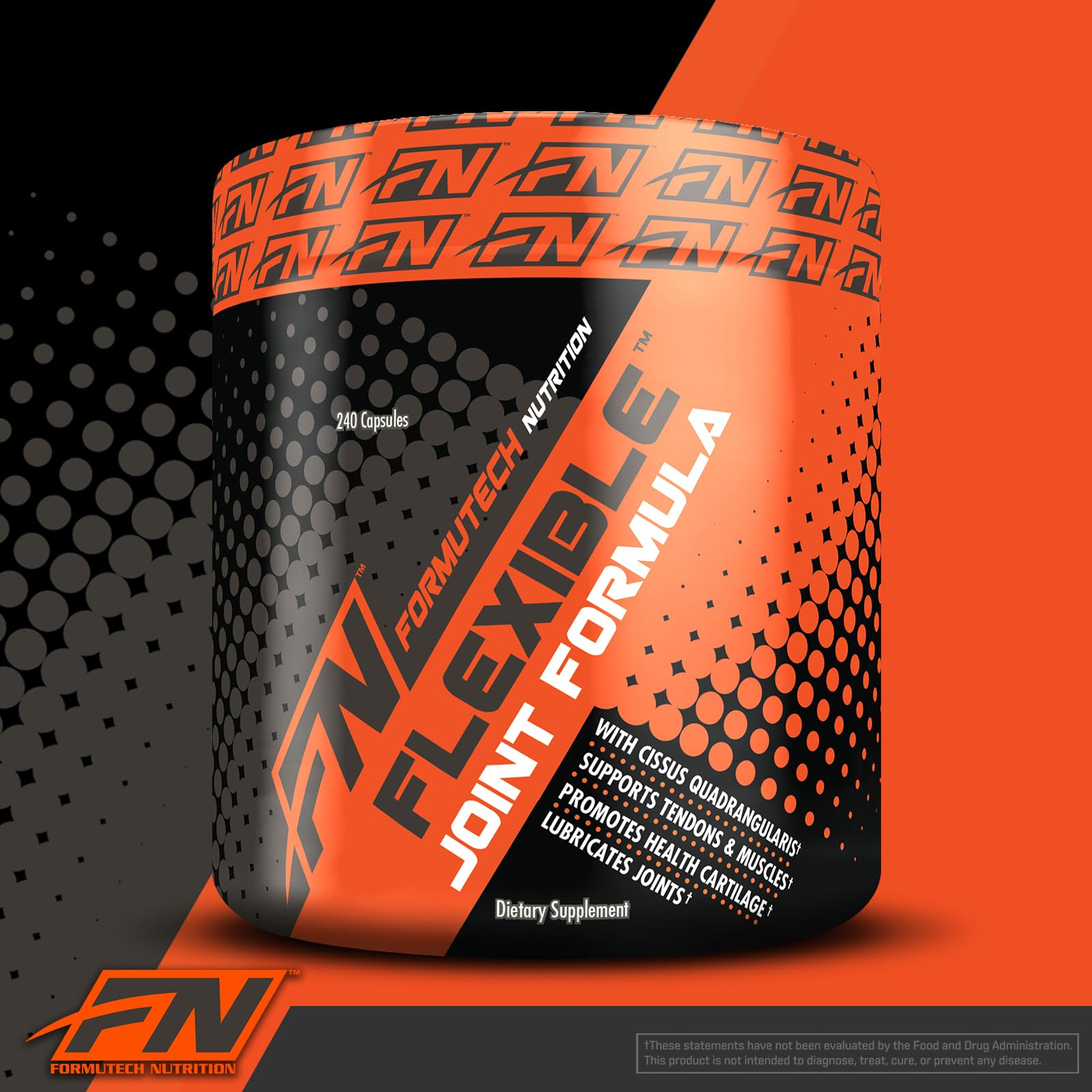 Formutech Flexible Joint Formula nutrition facts panel and ingredients.