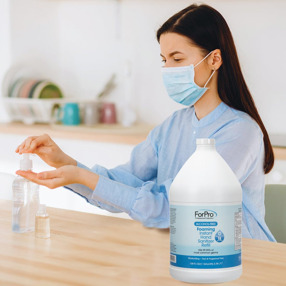 ForPro moisturizing hand sanitizer leaves hands softer after use.