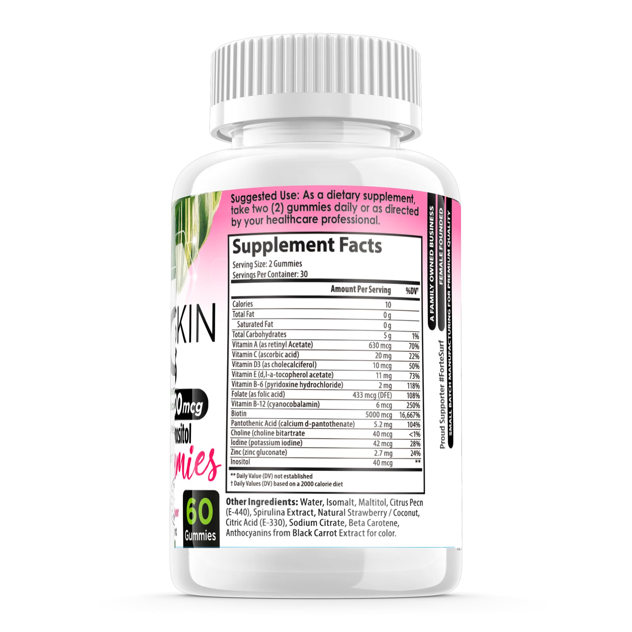 FORTE NATURALS USA-made gummy pack signals small-batch quality.