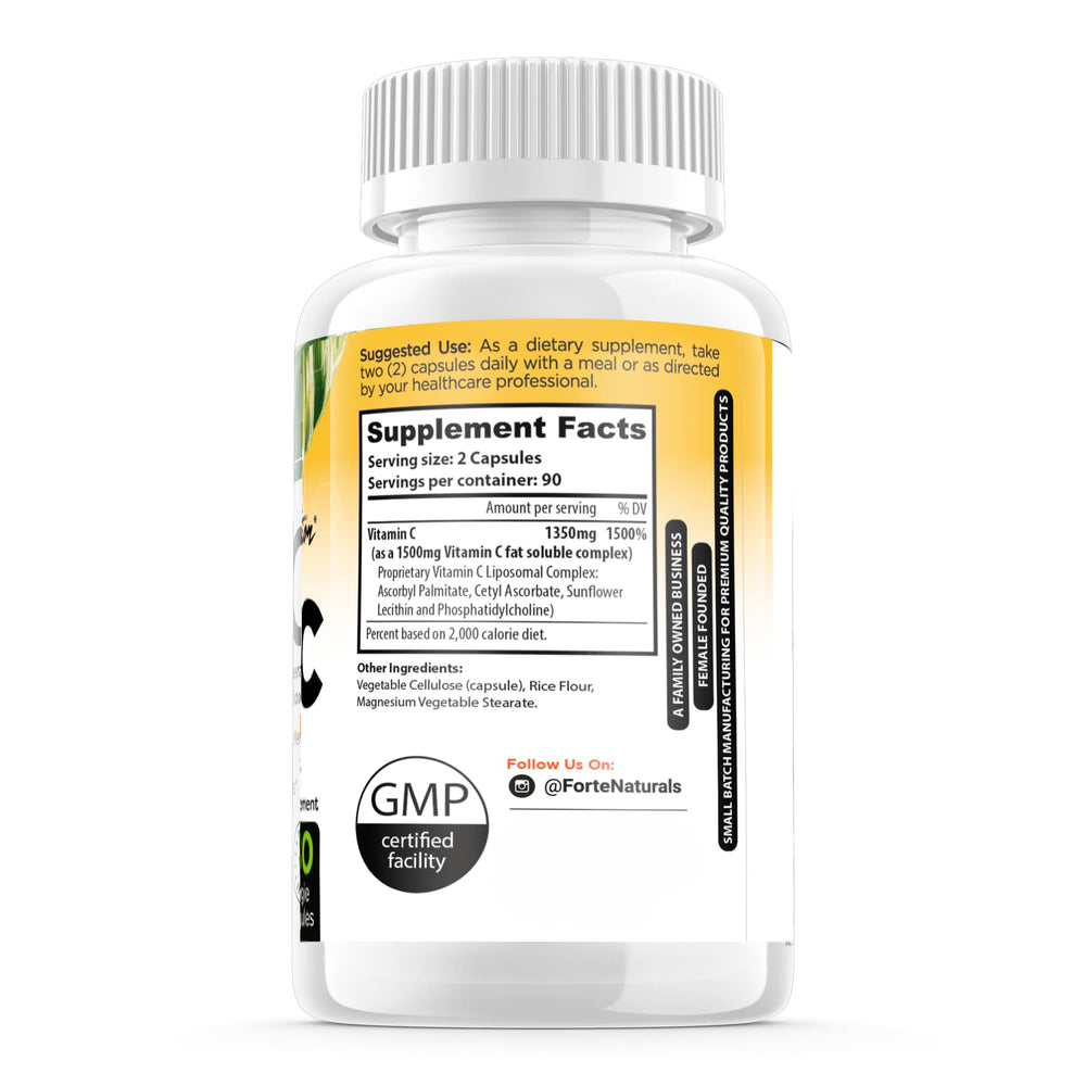 FORTE NATURALS liposomal capsules with sunflower lecithin for emulsified delivery