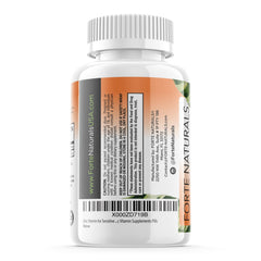 FORTE NATURALS zinc 50mg label showing ingredients and purity.