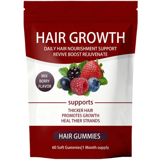 FORTIRISE Lumin bottle closeup, showcasing berry gummies for daily hair nourishment.