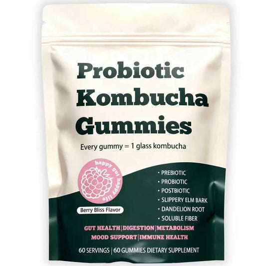 FORTIRISE probiotic kombucha gummy bottle for convenient daily gut support