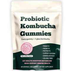 FORTIRISE probiotic kombucha gummy bottle for convenient daily gut support