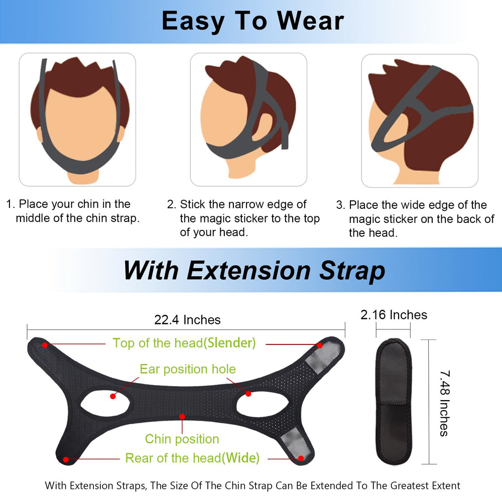 Forzacx Chin Strap extension strap detail helps accommodate different head sizes.