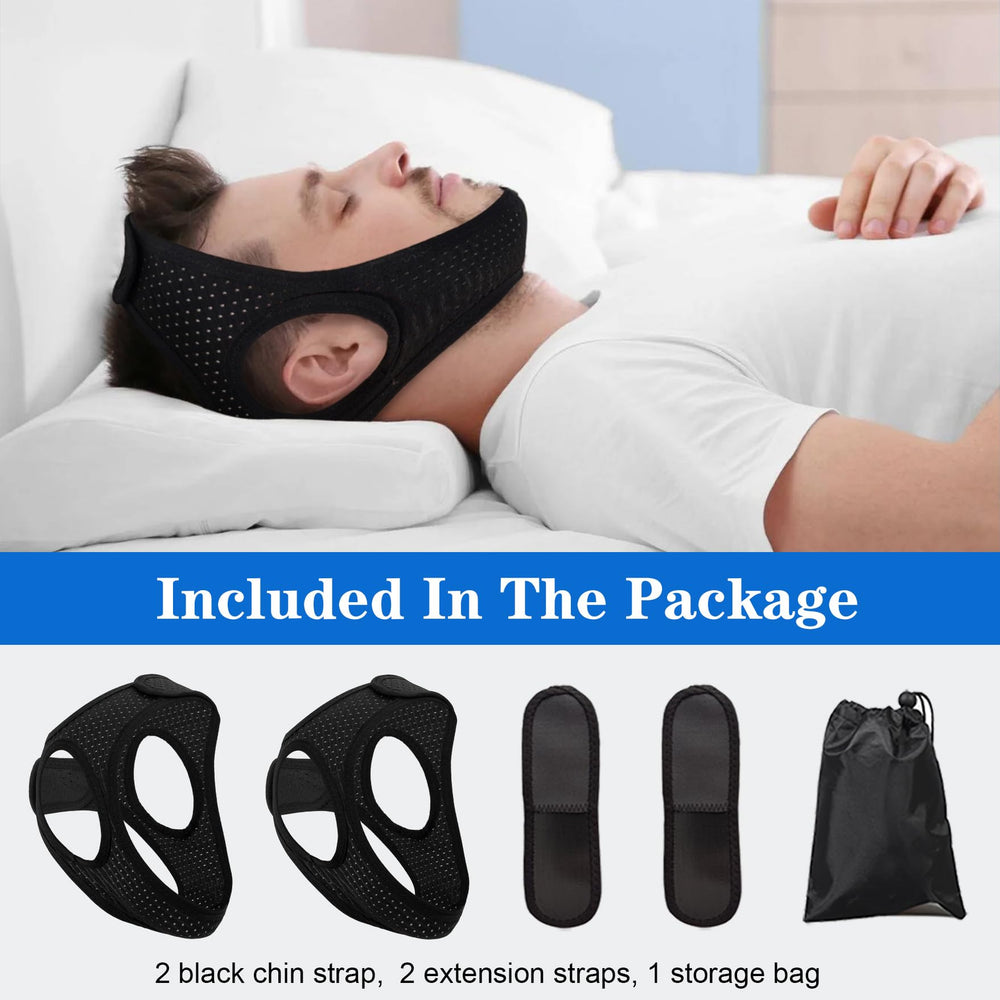 Forzacx Chin Strap on head demonstrates lightweight comfort for nightly use.