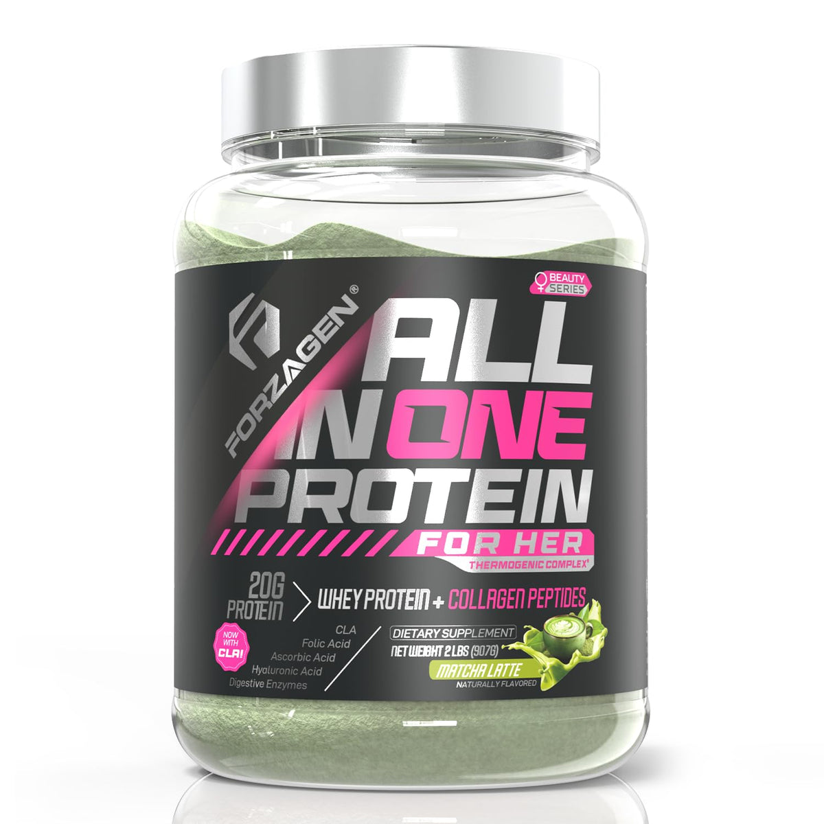 Forzagen All in One Protein for Her packaging highlights balanced recovery formula