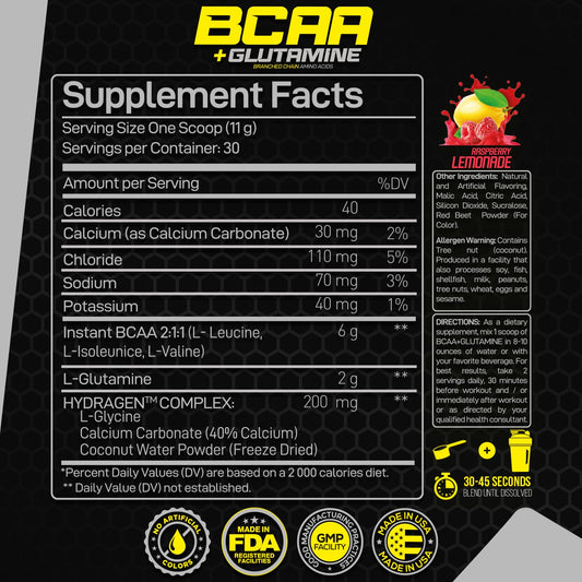 Forzagen BCAAs powder pouring into a glass for easy mixing.
