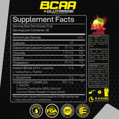 Forzagen BCAAs powder pouring into a glass for easy mixing.